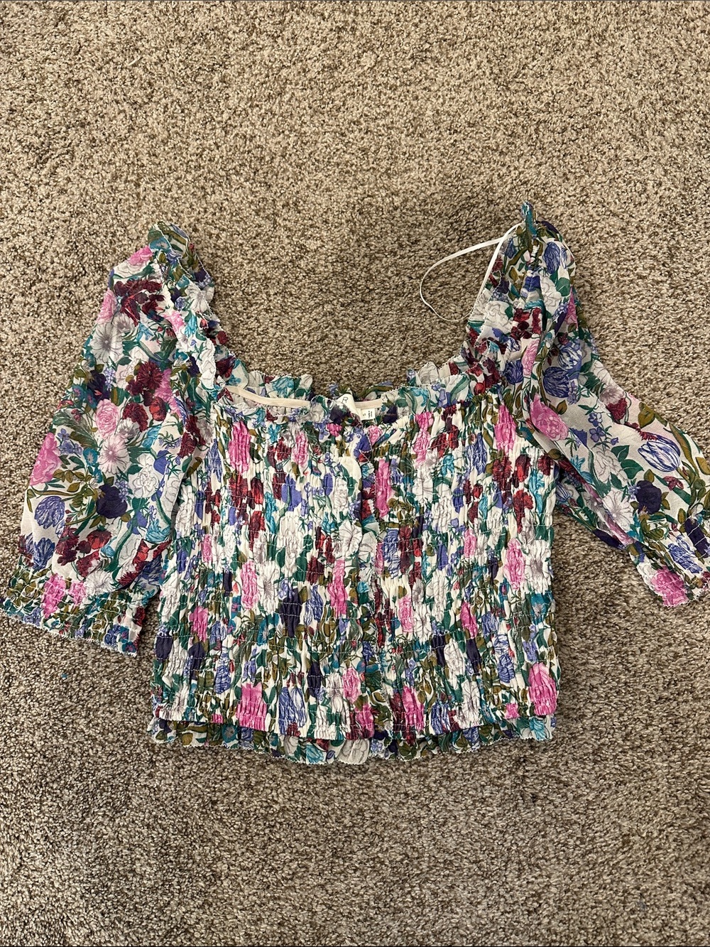 ASTR smocked floral top